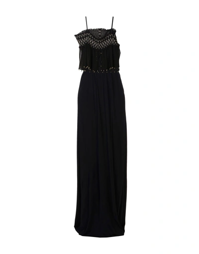 Shop Versace Collection Woman Long Dress Black Size 10 Polyester, Viscose, Polyamide