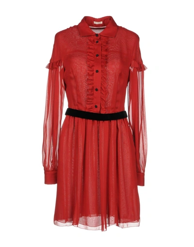 Shop Daniele Carlotta Shirt Dress In Red