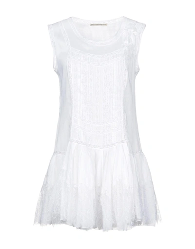 Shop Ermanno Scervino Short Dress In White