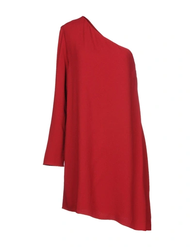 Shop Theory Woman Short Dress Red Size 12 Acetate, Viscose, Polyester