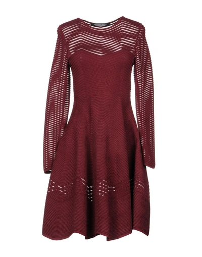 Shop Antonino Valenti Short Dress In Maroon