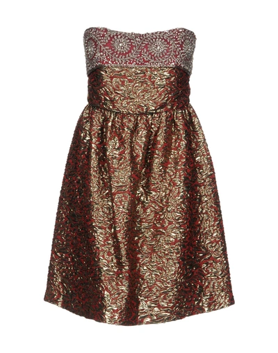 Shop Amen Couture Short Dress In Maroon