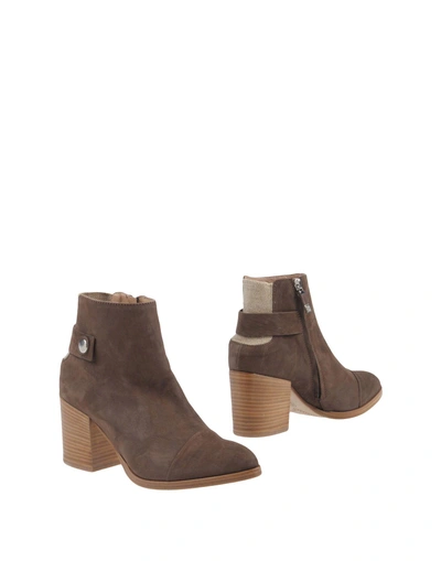 Shop Alberto Fermani Ankle Boot In Dark Brown