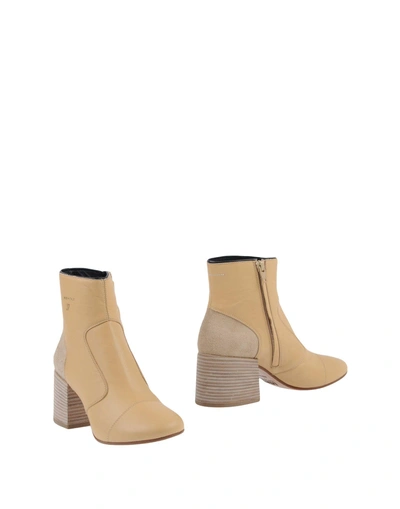 Shop Mm6 Maison Margiela Ankle Boot In Sand