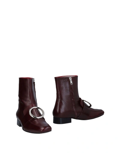 Shop Dorateymur Ankle Boots In Maroon