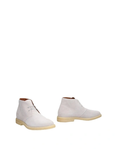Shop Common Cut Boots In Light Grey