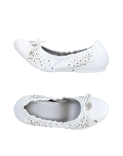 Shop Hogan Ballet Flats In White