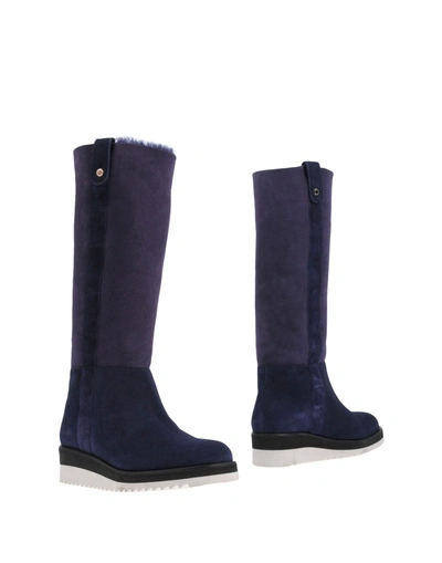 Shop A.testoni Boots In Dark Purple