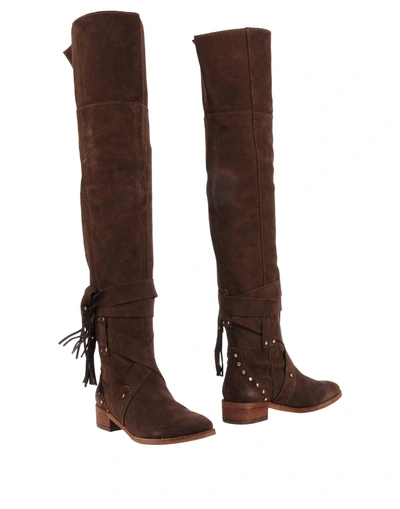 Shop See By Chloé Woman Knee Boots Cocoa Size 7 Soft Leather In Brown