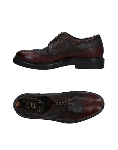 Shop Alexander Hotto Lace-up Shoes In Cocoa