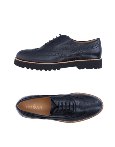 Shop Hogan Lace-up Shoes In Black