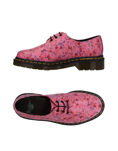 Shop Dr. Martens' Laced Shoes In Pink