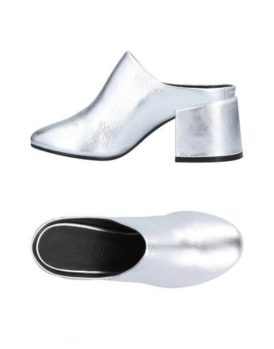 Shop Mm6 Maison Margiela Mules & Clogs In Silver