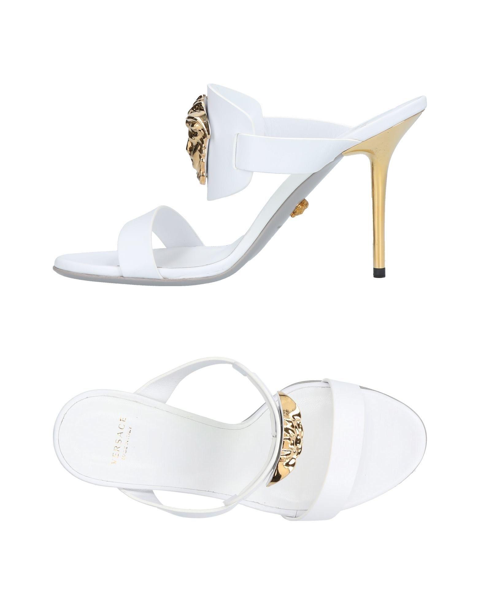 white versace sandals