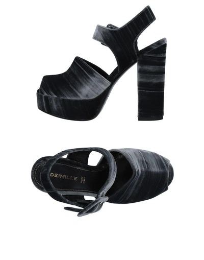 Shop Deimille Sandals In Lead