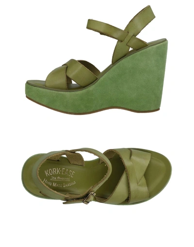 Shop Kork-ease Sandals In Green