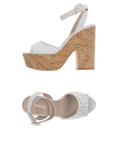 Shop Le Silla Sandals In Ivory