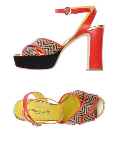 Shop Alberto Gozzi Sandals In Red