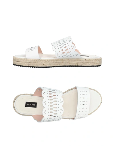 Shop Pinko Sandals In White