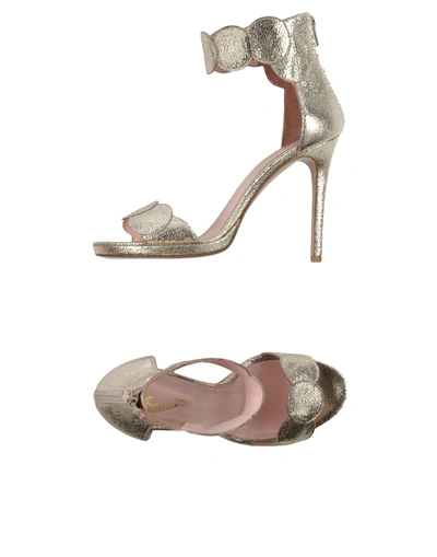 Shop Anna F. Sandals In Platinum