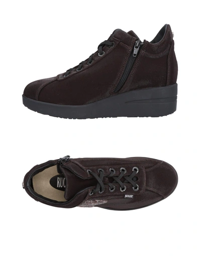 Shop Ruco Line Sneakers In Dark Brown