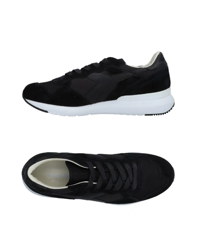 Shop Diadora Heritage Man Sneakers Black Size 8.5 Textile Fibers, Leather