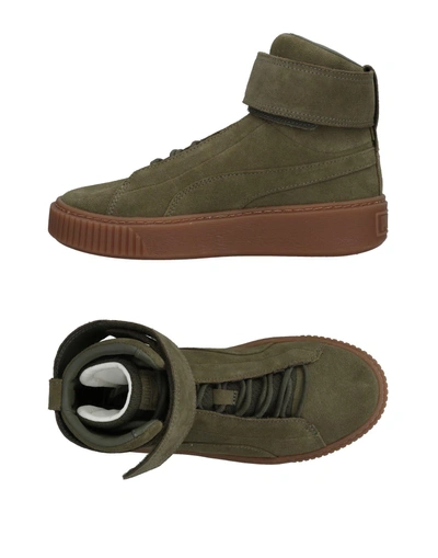 Shop Puma Sneakers In Military Green