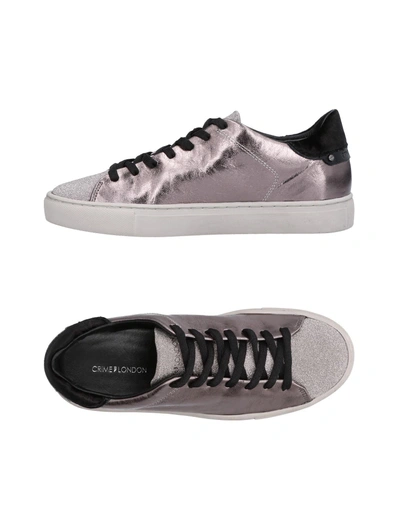 Shop Crime London Sneakers In Silver