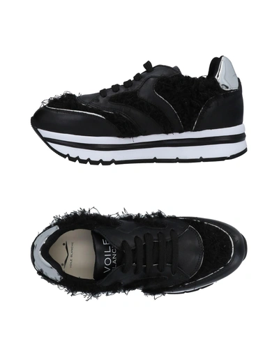 Shop Voile Blanche Woman Sneakers Black Size 11 Calfskin, Textile Fibers