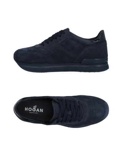 Shop Hogan Woman Sneakers Midnight Blue Size 6 Soft Leather