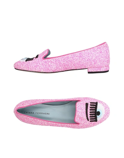 Shop Chiara Ferragni Loafers In Pink