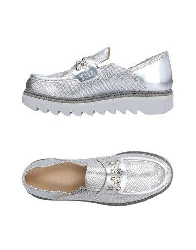 Shop Alberto Guardiani Loafers In Silver