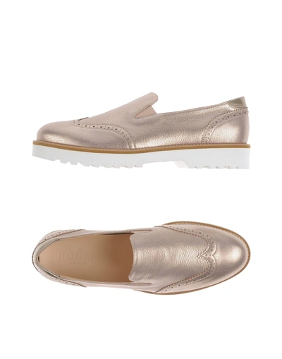 Shop Hogan Loafers In Dove Grey