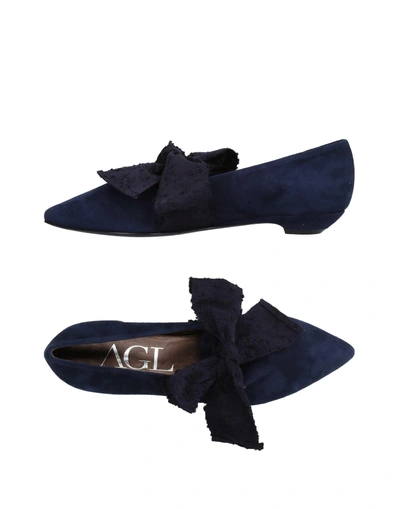 Shop Agl Attilio Giusti Leombruni Loafers In Dark Blue