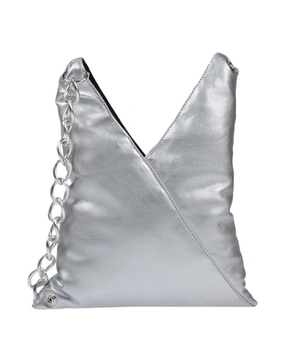Shop Mm6 Maison Margiela Cross-body Bags In Silver