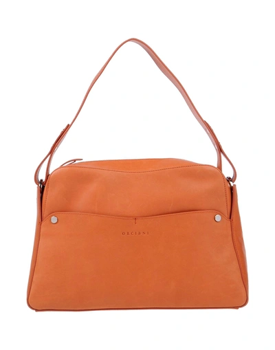 Shop Orciani Shoulder Bag In Rust