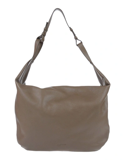 Shop Jil Sander Shoulder Bag In Khaki