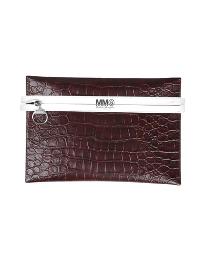 Shop Mm6 Maison Margiela Handbags In Maroon