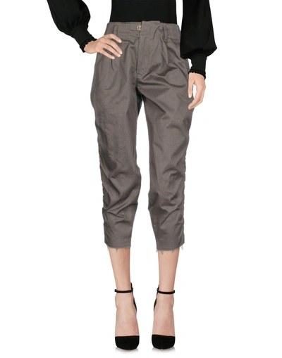 Shop Kolor Cropped Pants & Culottes In Military Green