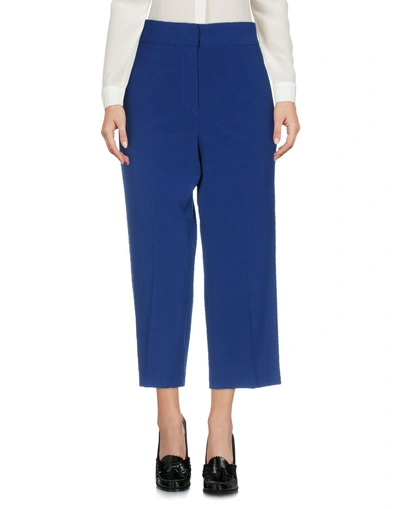 Shop Atos Lombardini Cropped Pants & Culottes In Blue