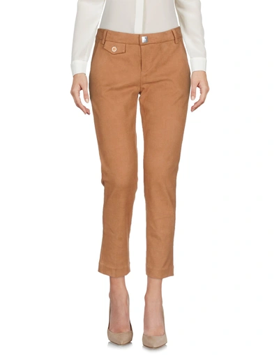 Shop Peuterey Cropped Pants & Culottes In Camel