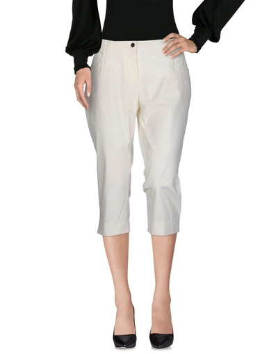 Shop Aquascutum Cropped Pants & Culottes In White
