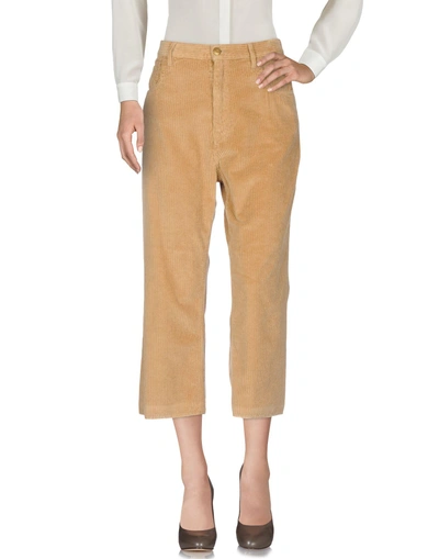 Shop Haikure Cropped Pants & Culottes In Camel