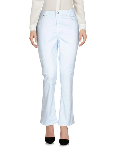 Shop Aglini Casual Pants In Sky Blue