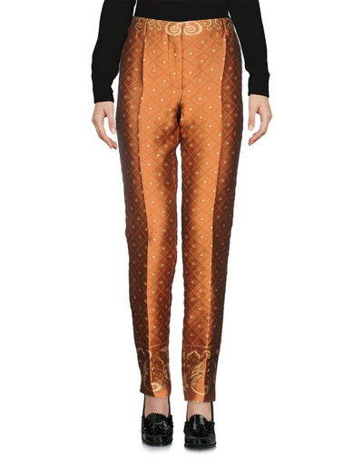 Shop Alberta Ferretti Casual Pants In Rust