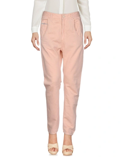 Shop Diesel Casual Pants In Light Pink