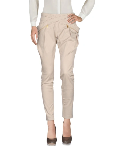 Shop Pinko Casual Pants In Beige