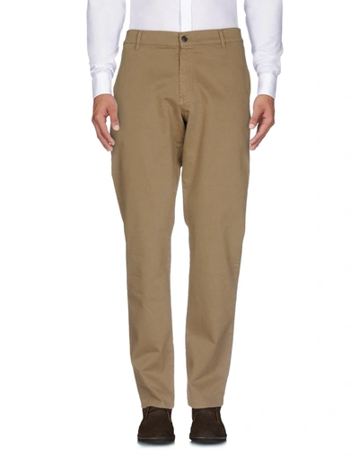Shop Daniele Alessandrini Grey  Man Pants Khaki Size 31 Cotton, Elastane In Beige