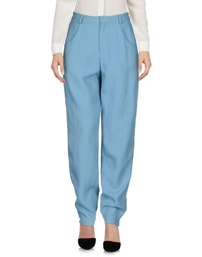 Shop Soho De Luxe Casual Pants In Slate Blue