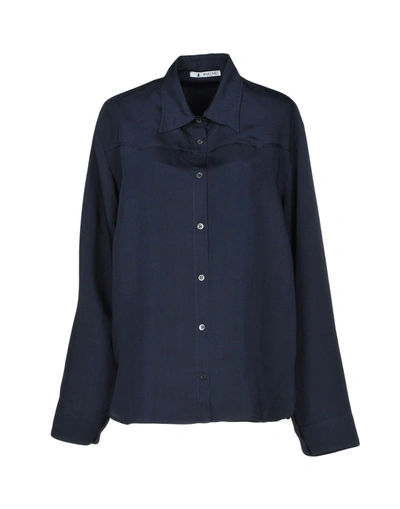 Shop Barena Venezia Solid Color Shirts & Blouses In Dark Blue
